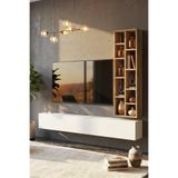 Yurudesign Luvio Tv Ünitesi Kitaplık 175cm Keçe-beyaz Lv9-wk