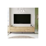 Yurudesign Luvio Tv Ünitesi Sehpası Metal Ayaklı 170cm Keçe-siyah Lv6-kl