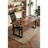 Yurudesign Marken A Ofis Çalışma Masası Metal Ayaklı Barok 180CM*90CM Dayanıklı Yapı ile Modern Tasarım MN01-BA