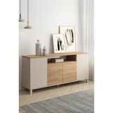 Yurudesign Mood Konsol 4 Kapaklı 2 Çekmeceli Ahşap Ayaklı 180CM Kumsal-Sepet Md5-Cs - Bej