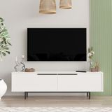 Yurudesign Ocean Tv Ünitesi Sehpası Metal Ayaklı 160cm Beyaz ON1-W