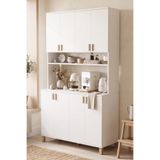 Yurudesign Oslo Çok Amaçlı Mutfak Dolabı, 100x100 cm, Beyaz, Model OL12-W