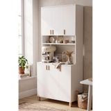 Yurudesign Oslo Çok Amaçlı Mutfak Dolabı, 100x100 cm, Beyaz, OL13-W