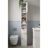 Yurudesign Riva 25X25cm Ekstra Dar Alan Banyo Dolabı Çok Amaçlı Dolap 2 Kapaklı Çekmeceli Raflı Beyaz RV1-W