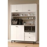 Yurudesign Royce Serisi Modern Tasarımlı Beyaz Mutfak Dolabı Çok Amaçlı Dolap 1200x355x1800 mm RE5-W