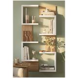Yurudesign Shelf 22 Duvar Rafı, Sepet-Beyaz, 47 cm Genişlik, 14,5 cm Derinlik, 92,5 cm Yükseklik