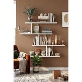Yurudesign Shelf 24 Duvar Rafı, 980x145x1030 mm, Sepet-Beyaz