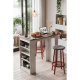 Yurudesign Style Bar Masası Ada Mutfak Yemek Masası Beton-taş St1-gt