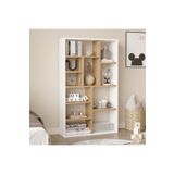 Yurudesign Traft Kitaplık 124cm Sepet-Beyaz TF1-SW