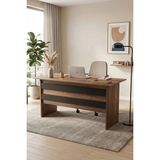 Yurudesign Vario A Barok-Antrasit Ofis Çalışma Masası 140 cm Ahşap Malzeme ile Dayanıklı Tasarım VO1-BA - Ceviz