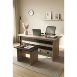 Yurudesign Vario AB Ofis Büro Masa Takımı 3 Renk VO8-OB - Meşe - Siyah
