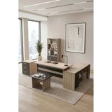 Yurudesign Vario ABCDF Ofis Büro Masa Takımı 3 Renk VO15-OB - Meşe - Siyah