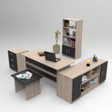 Yurudesign Vario ABCDF Ofis Büro Masa Takımı Meşe-Siyah VO15-OB