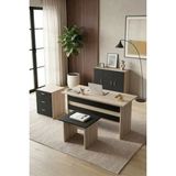Yurudesign Vario ABCE Ofis Büro Masa Takımı 3 Renk VO12-OB - Meşe - Siyah
