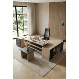 Yurudesign Vario ABCF Ofis Büro Masa Takımı 3 Renk VO13-OB - Meşe - Siyah