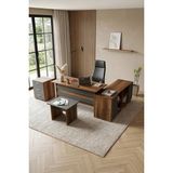 Yurudesign Vario ABCF Ofis Büro Masa Takımı Barok-Antrasit VO13-BA - Ceviz - Siyah