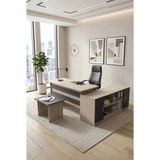 Yurudesign Vario ABF Ofis Büro Masa Takımı 3 Renk VO10-OB - Meşe - Siyah