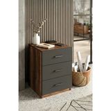 Yurudesign Vario C Ofis 3 Lü Keson Barok-Antrasit VO3-BA - Ceviz - Siyah