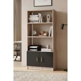 Yurudesign Vario D Ofis Kitaplık 3 Renk VO4-OB - Meşe - Siyah