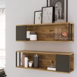 Yurudesign VG18-A Voyage Duvar Rafı Kitaplık Çam İkili Set