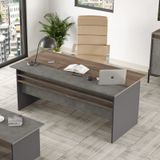 Yurudesign Vista A Ofis Masası 180cm*90cm Kahve-beton-antrasit Vs1-cga