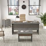 Yurudesign Vista Abc Ofis Büro Masa Takımı Kahve-beton-antrasit Vs7-cga