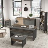Yurudesign Vista Abcde Ofis Büro Masa Takımı Kahve-beton-antrasit Vs9-cga