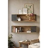 Yurudesign Voyage Duvar Rafı Kitaplık 2'li Set Vg18-a Kahverengi