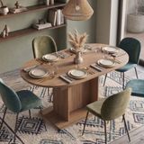 Yurupa Alveros Serisi Oval Açılabilir Yemek Masası Mutfak Masası Sepet Beyaz 80X120 (Açılınca 80X160 Cm) Alv2-Sw - Kahverengi - 80 x 160 cm