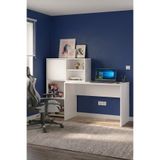 Yurupa Anderson Kitaplıklı Çalışma Masası Dolaplı Bilgisayar Masası 120 cm Beyaz Ans1-W