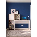 Yurupa Anderson Kitaplıklı Çalışma Masası Dolaplı Bilgisayar Masası 120 Cm Sepet-beyaz Ans1-sw