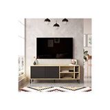 Yurupa Arya 140cm Tv Ünitesi Sehpası Metal Ayaklı 140cm Keçe-siyah Ary8-kl