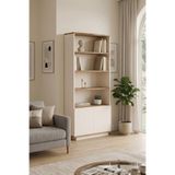 Yurupa Aven Kitaplık Raf 2 Kapaklı Raflı 168cm Çam-Kaşmir AVE16-AKA