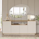 Yurupa Aven Konsol 4 Kapaklı Raflı 180CM Çam-Kaşmir AVE15-AKA - 180*44*75 - Bej