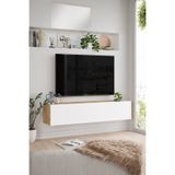 Yurupa Aven Tv Ünitesi Tv Sehpası Kapaklı 140cm Çam-Beyaz AVE10-AW