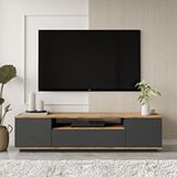 Yurupa Aven Tv Ünitesi Tv Sehpası Kapaklı 180cm Çam-antrasit Ave7-aa Atlantik Çam - Antrasit