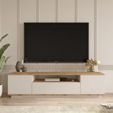 Yurupa Aven Tv Ünitesi Tv Sehpası Kapaklı 180CM Çam-Kaşmir Ave7-Aka - Atlantik Çam - Bej