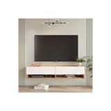 Yurupa Aven Tv Ünitesi Tv Sehpası Raflı Kapaklı 140cm Çam-Beyaz AVE11-AW