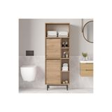 Yurupa Bohem Banyo Dolabı Çok Amaçlı Dolap 2 Kapaklı Metal Ayaklı Sepet BOH10C-S