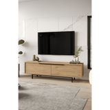 Yurupa Bohem Tv Ünitesi 160cm Tv Sehpası Metal Ayaklı Sepet BOH1-S