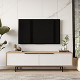 Yurupa Bohem Tv Ünitesi Sehpası Metal Ayaklı 160cm Sepet-beyaz Boh1-sw Kahverengi