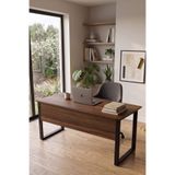 Yurupa Dante 140x60 Metal Ayaklı Çalışma Masası Ofis Bilgisayar Masası Ceviz DAN1-CE