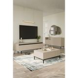 Yurupa Grand Seri 3'lü Salon Seti 160 cm TV Ünitesi Depolamalı Orta Sehpa Konsol Takımı Membran Kumsal GRD5-CO