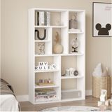 Yurupa Korrion Beyaz Kitaplık 124 cm Modern Tasarım Suntalam Malzeme ile 11 Raflı Geniş Depolama