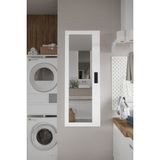 Yurupa Luna 4 Raflı Sürgülü Aynalı Banyo Dolabı Çok Amaçlı Dolap Atlantik Çam-Beyaz Lun1-Aw - Atlantik Çam - Beyaz