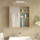 Yurupa Marble Aynalı Lavabo Üstü Banyo Dolabı Raflı Kapaklı 60CM Sepet-Ihlamur Yeşili Mar1-Sy - Su Yeşili