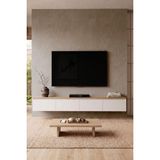 Yurupa Nicole 4 Kapaklı Duvara Monte Tv Ünitesi 200 cm Modern Tv Sehpası Sepet- Beyaz Nıc2-Sw - RENK