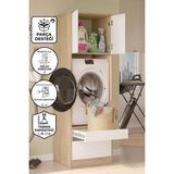 Yurupa Valen Kirli Sepetli Çamaşır ve Kurutma Makinesi Dolabı Çok Amaçlı Banyo Dolabı Düzenleyici Sepet-Beyaz Val6-Sw - renk
