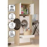 Yurupa Valen Kirli Sepetli Çamaşır Ve Kurutma Makinesi Dolabı Çok Amaçlı Banyo Dolabı Düzenleyici Sepet-Beyaz VAL6-SW