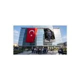Yürüyen Atatürk Portresi Bayrak ve Türk Bayrağı Premium Raşel Kumaş 2'li Set 10x15 metre ATA77